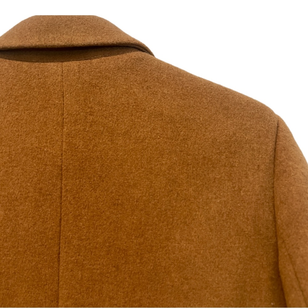 Club Monaco Slim Tailored Wool Trench Coat Women Size M Camel Single Breasted - Picture 8 of 16